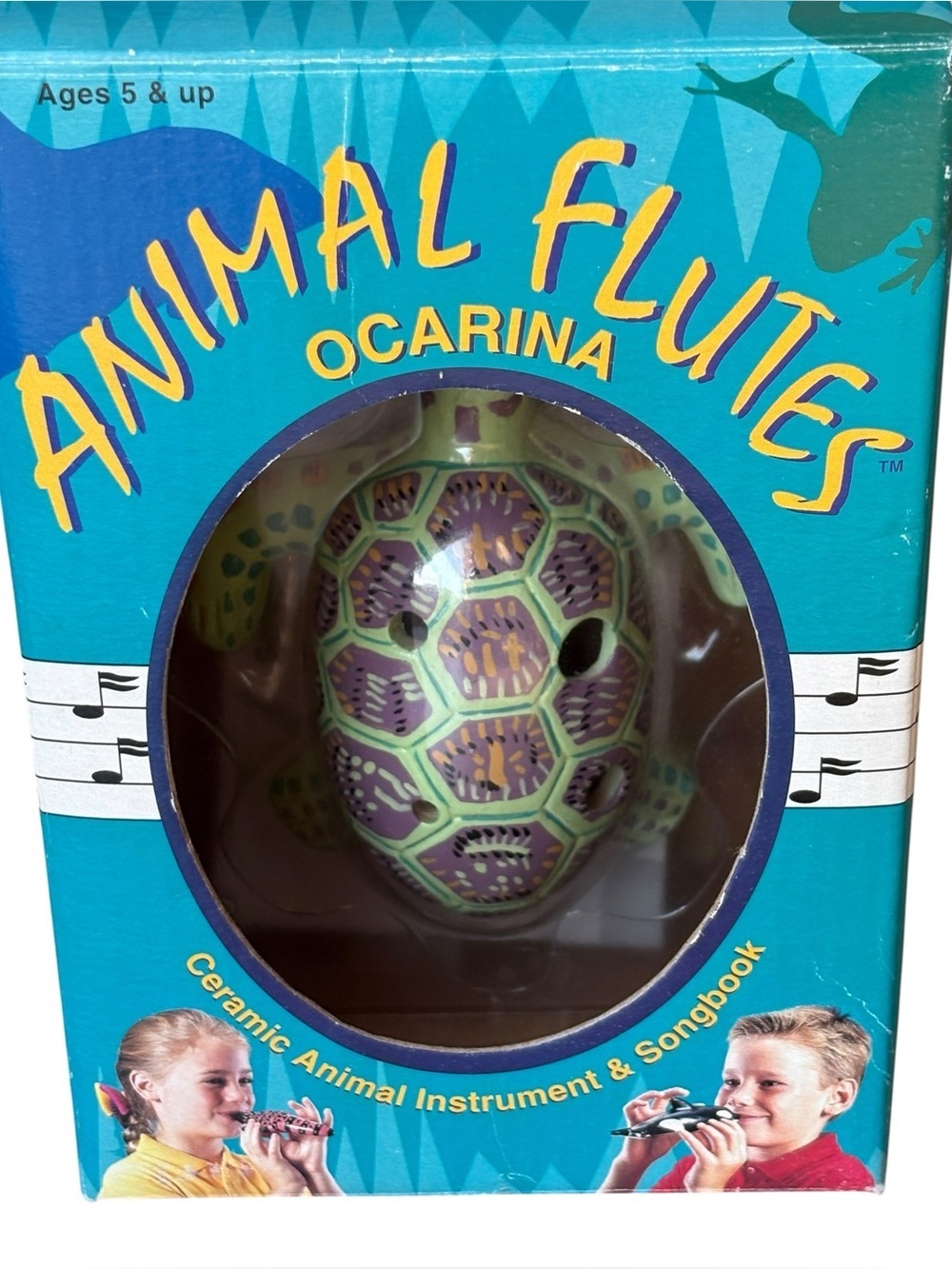 Animal Flutes Ocarina Cermaic Turtle Animal Instrument & Songbook NEW